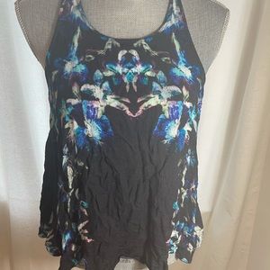 Floral Free People open back top